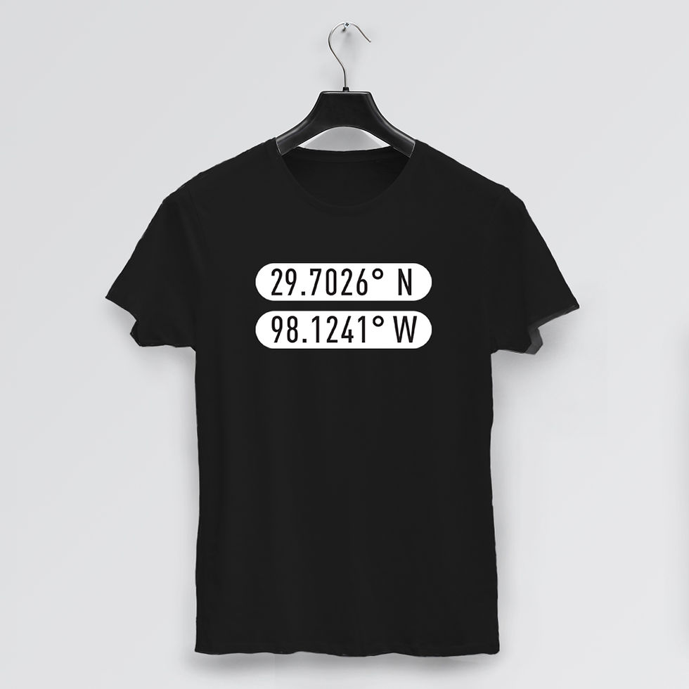 Thumbnail: COORDINATES NB BLACK UNISEX T-SHIRT