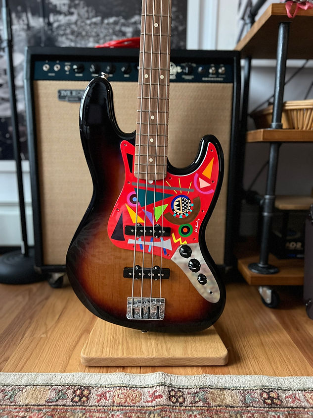 Hand-painted pickguard. After shot.