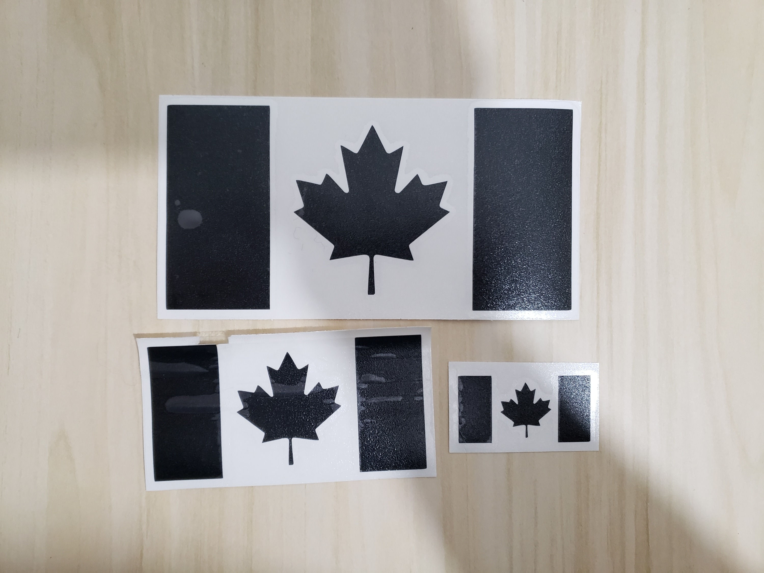 CLEARANCE | Black Canadian Flag Decals