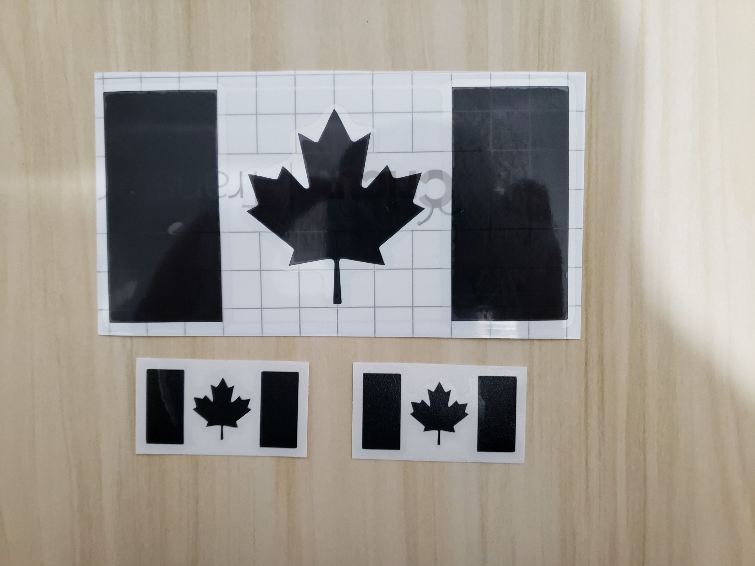 CLEARANCE | Black Canadian Flag Decals