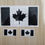 Thumbnail: CLEARANCE | Black Canadian Flag Decals
