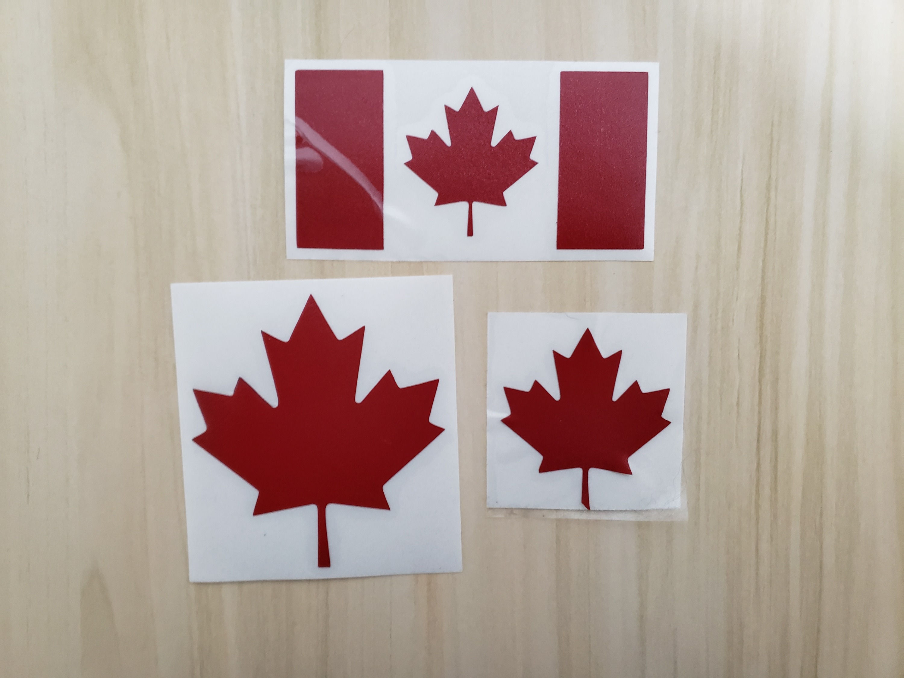 CLEARANCE | Reflective Red Canadian Decals