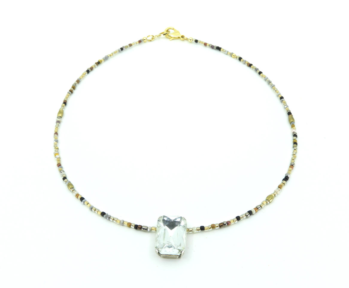 Rhinestone Black Multi