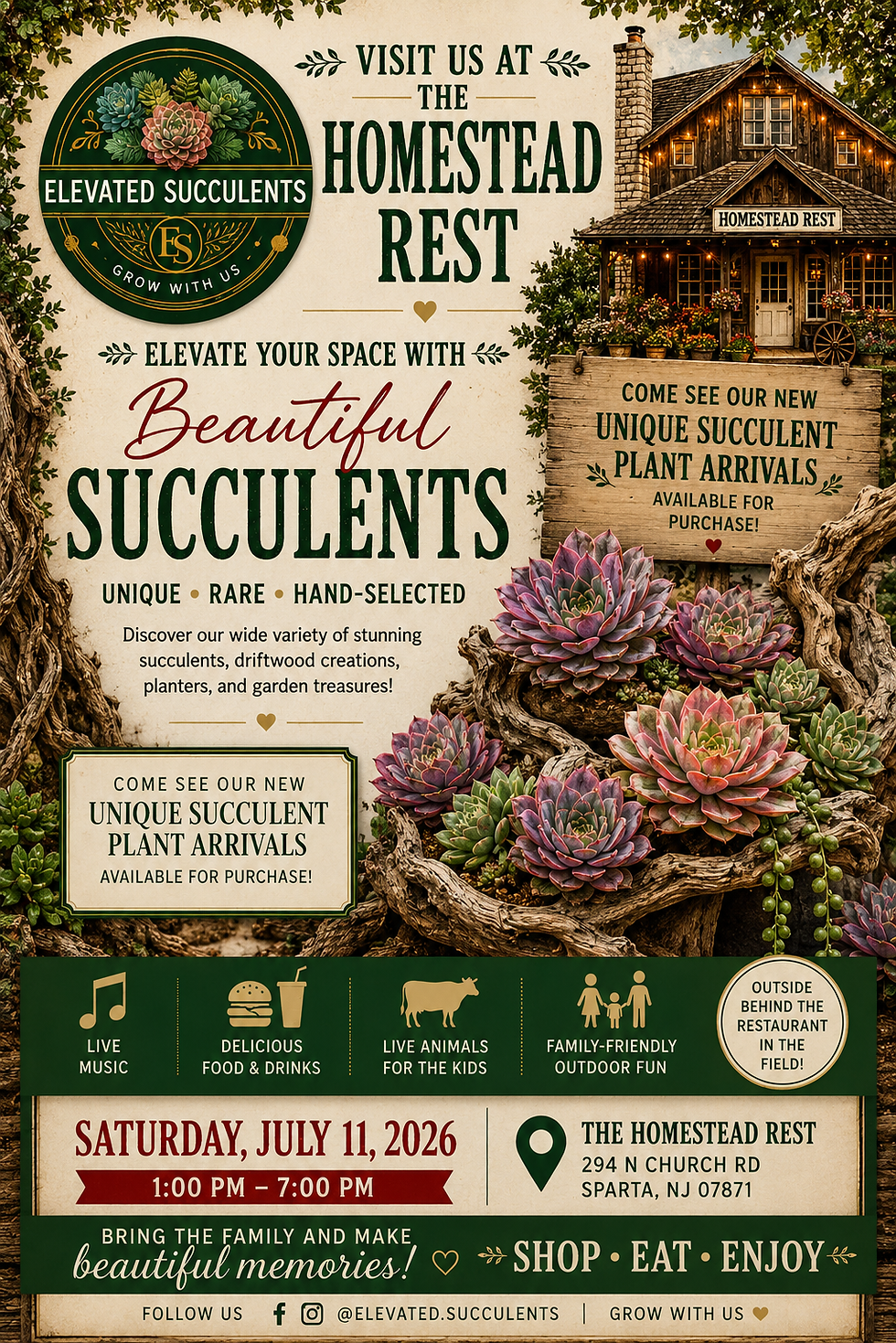 Homestead Rest Shopping Event Sparta, NJ Outdoor Event July 11, 2026