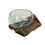 Thumbnail: Wide Mouth Curated Glass Bowl On Driftwood Planter 6"x10" inches