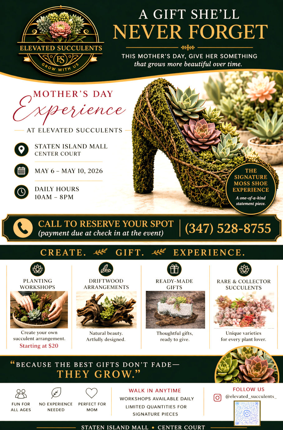 Mother's Day Shopping & Planting Workshop Event at the Staten Island Mall 5/6-5/10/26