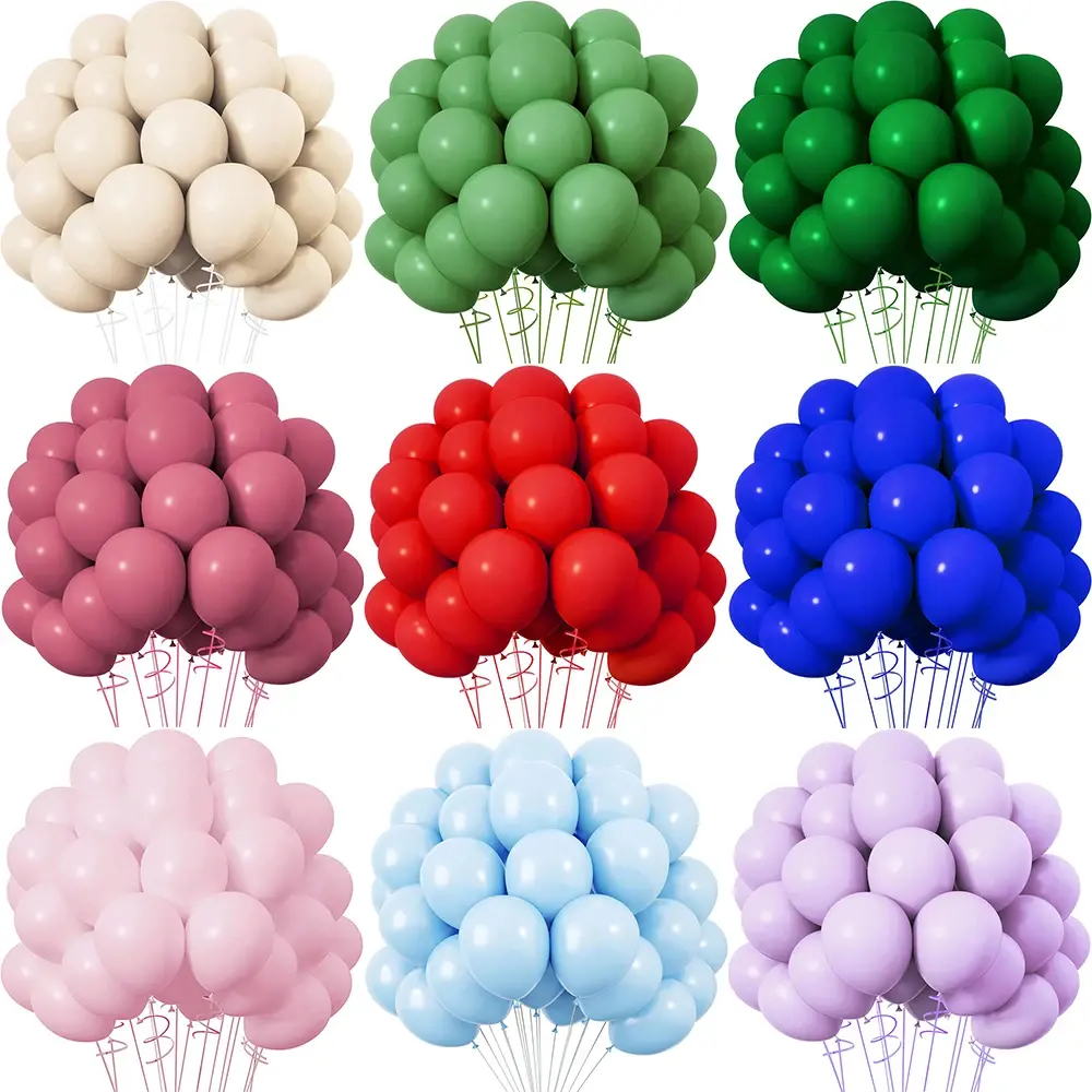 Ballon en Latex 10 pcs / 20 pcs / 30 pcs, plusieurs couleurs au choix