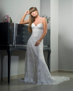 Valentina Wedding dress Peony corset A skirt lace open back back - ולנטינה שמלת