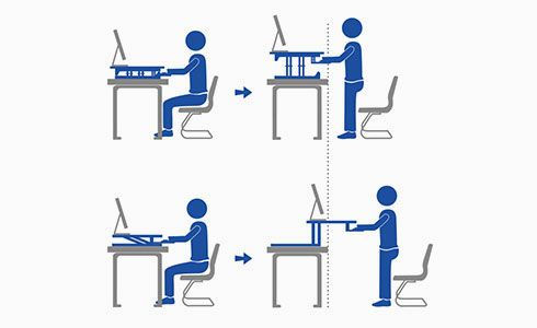 Thumbnail: 47" Sit-Stand Converter - Black