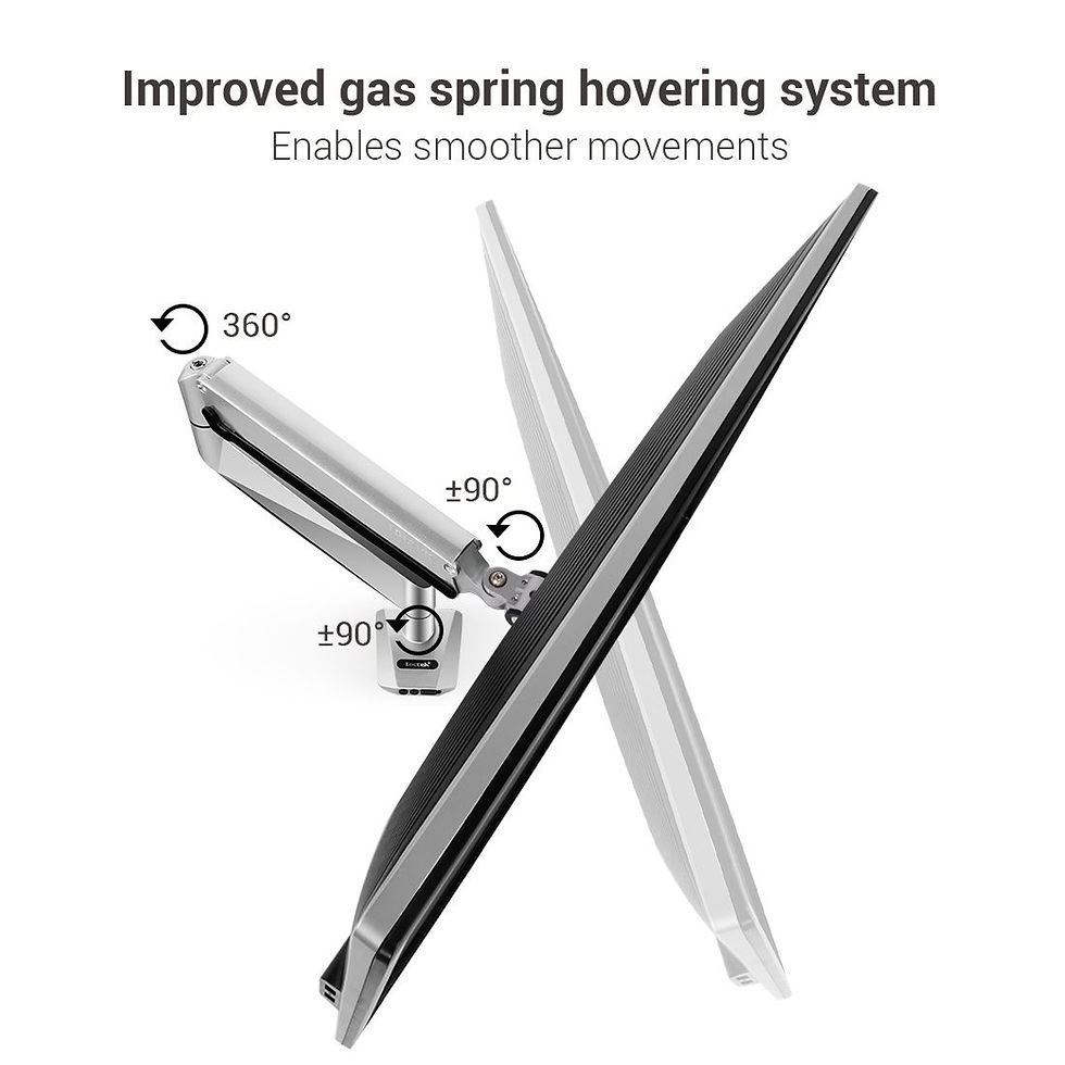 Thumbnail: Premium Dual Curved Monitor Mount - Silver