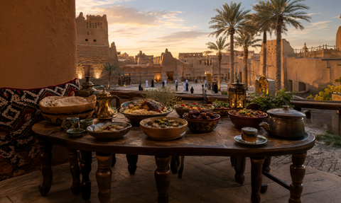 Un diagnóstico conductual de la experiencia gastronómica saudí en Diriyah.
