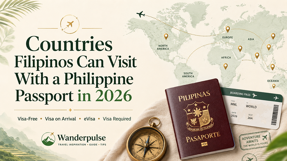 Countries Filipinos Can Visit With a Philippine Passport in 2026