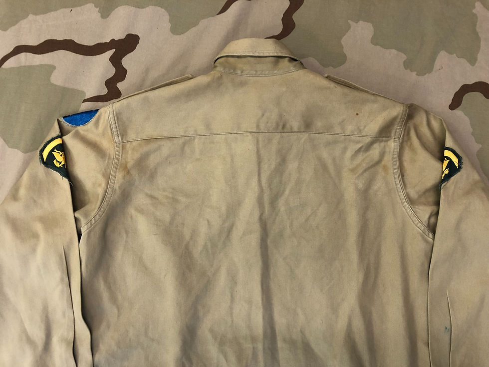 Thumbnail: Vietnam Era Khaki Cotton Fatigue Long Sleeve Field Shirt