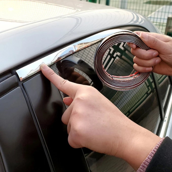 Silver-Gloss-Car-Trim-Molding-Strip-Tape-Exterior-Decal-Protection-for-Door-Edge-Car-Windo