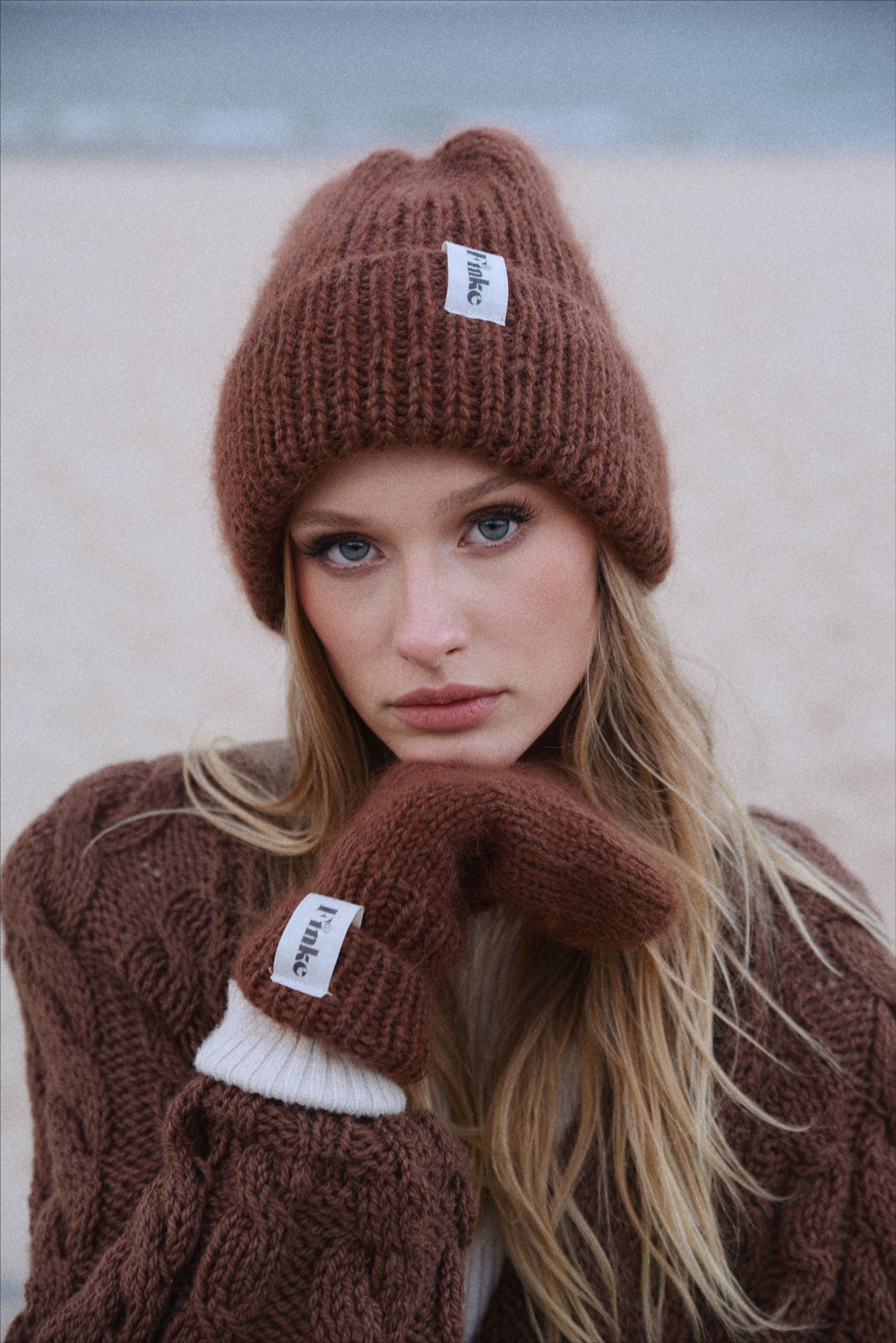 Czapka Lena Czekoladowa