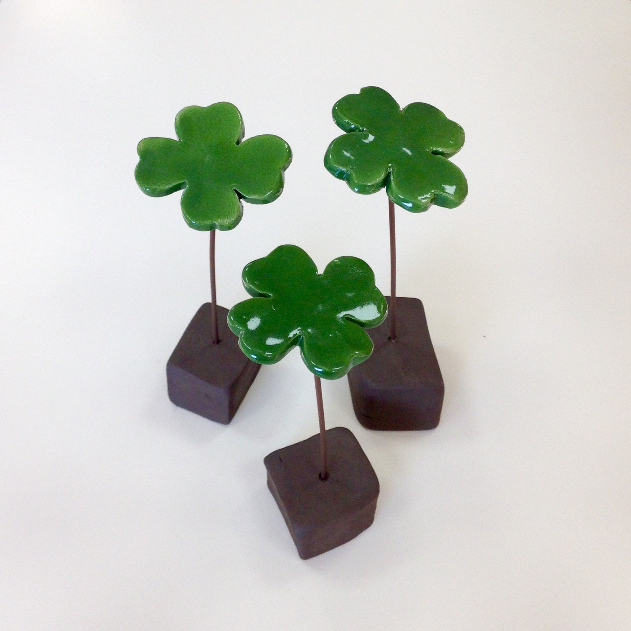 3 trèfles MON P'TIT JARDIN vert foncé