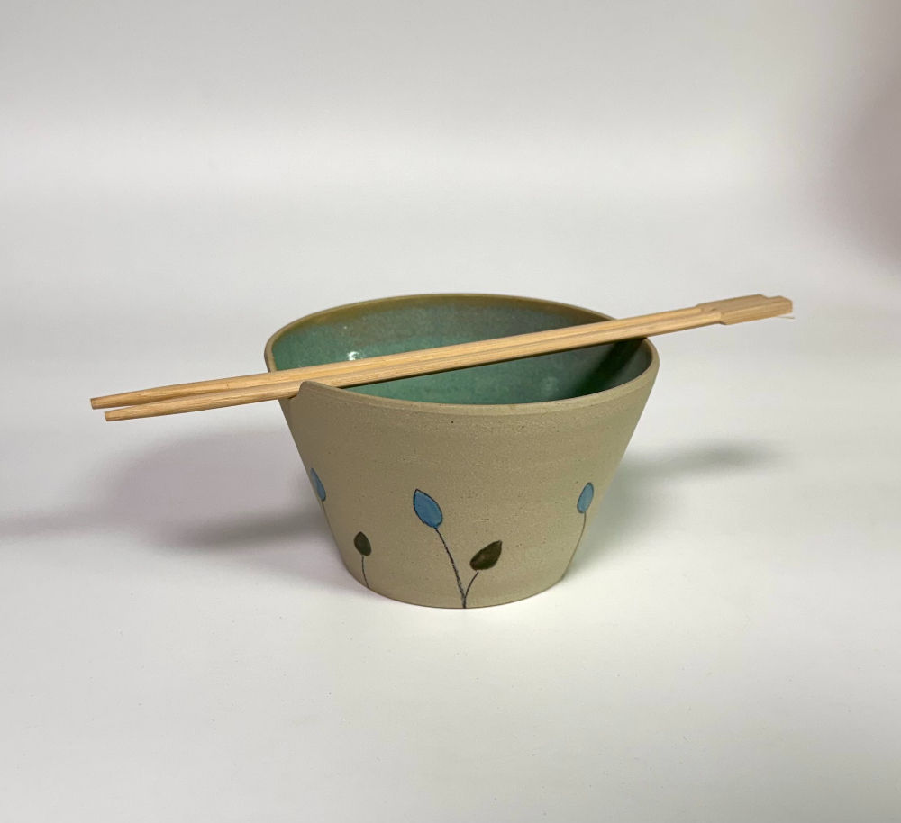 Bol à riz Chlorophylle en céramique artisanale
