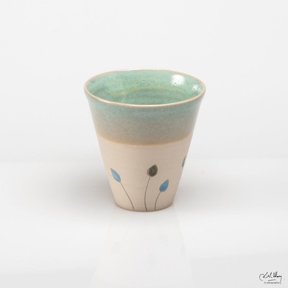 Tasse à thé Chlorophylle en céramique artisanale