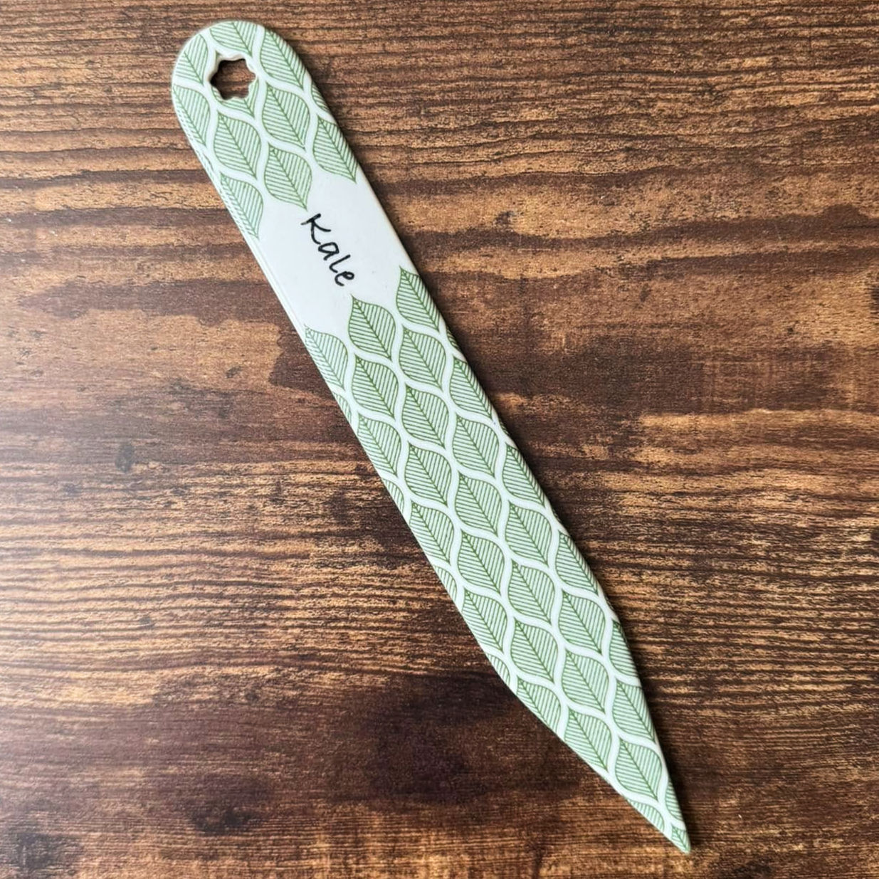 "Kale" Garden Marker - Green Leaves