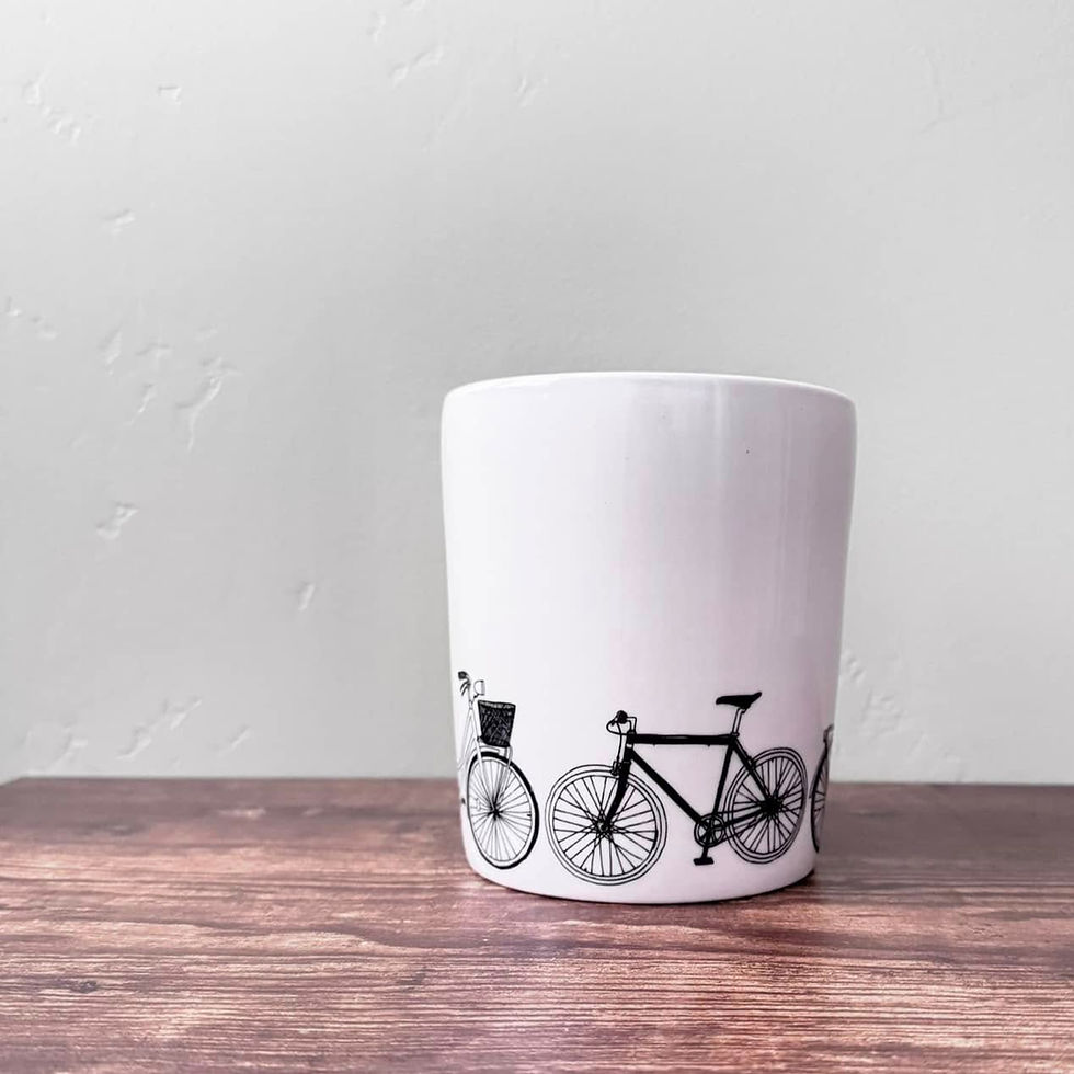 Thumbnail: Porcelain Vase - Bikes