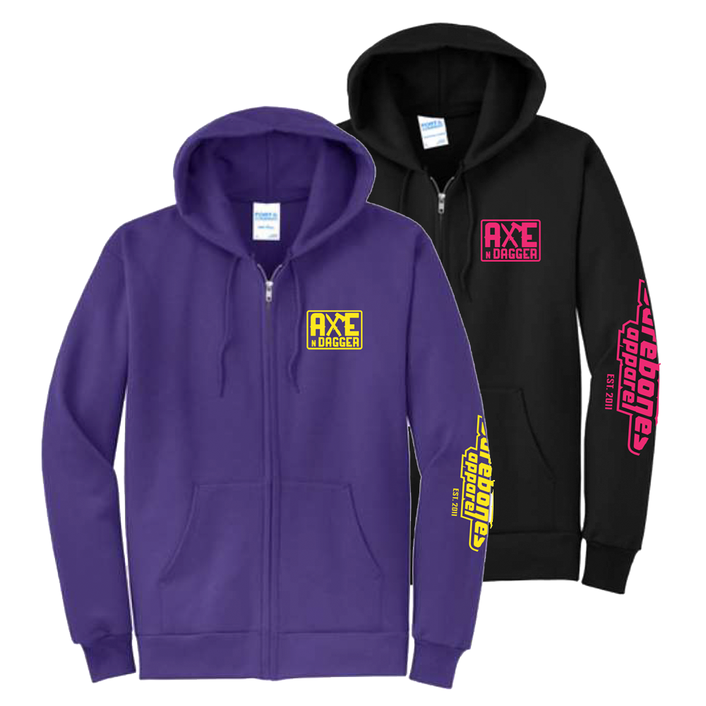 Axe N Dagger Zip-Up Hoodie