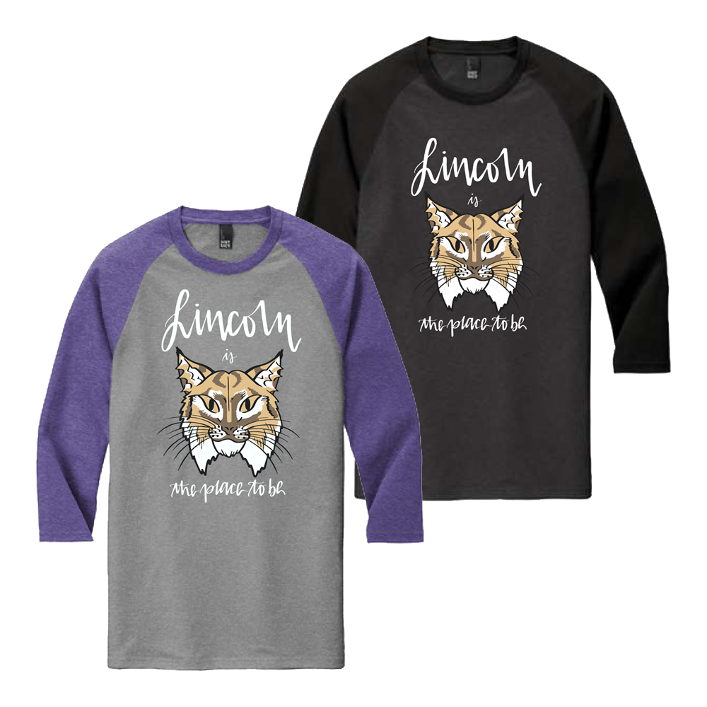 Lincoln Elementary - Mens 3/4 Sleeve Tee