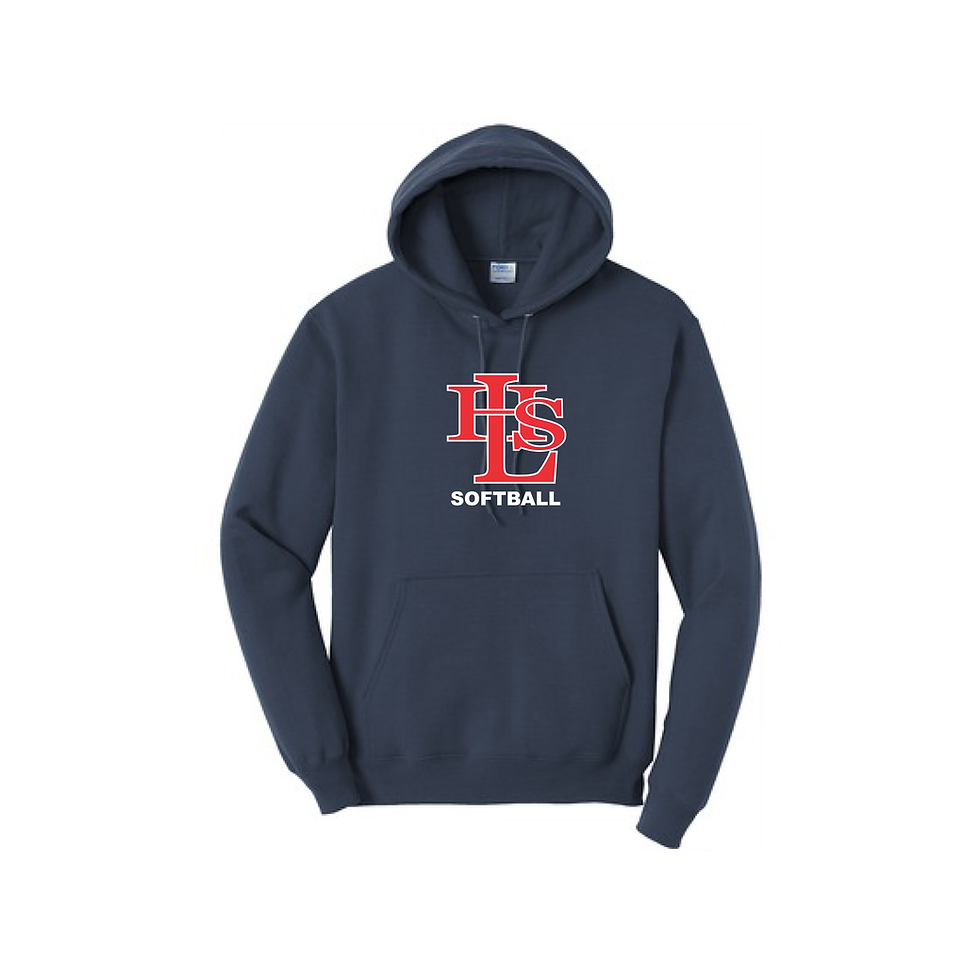 LnHS Softball Pullover Hoodie Navy Blue