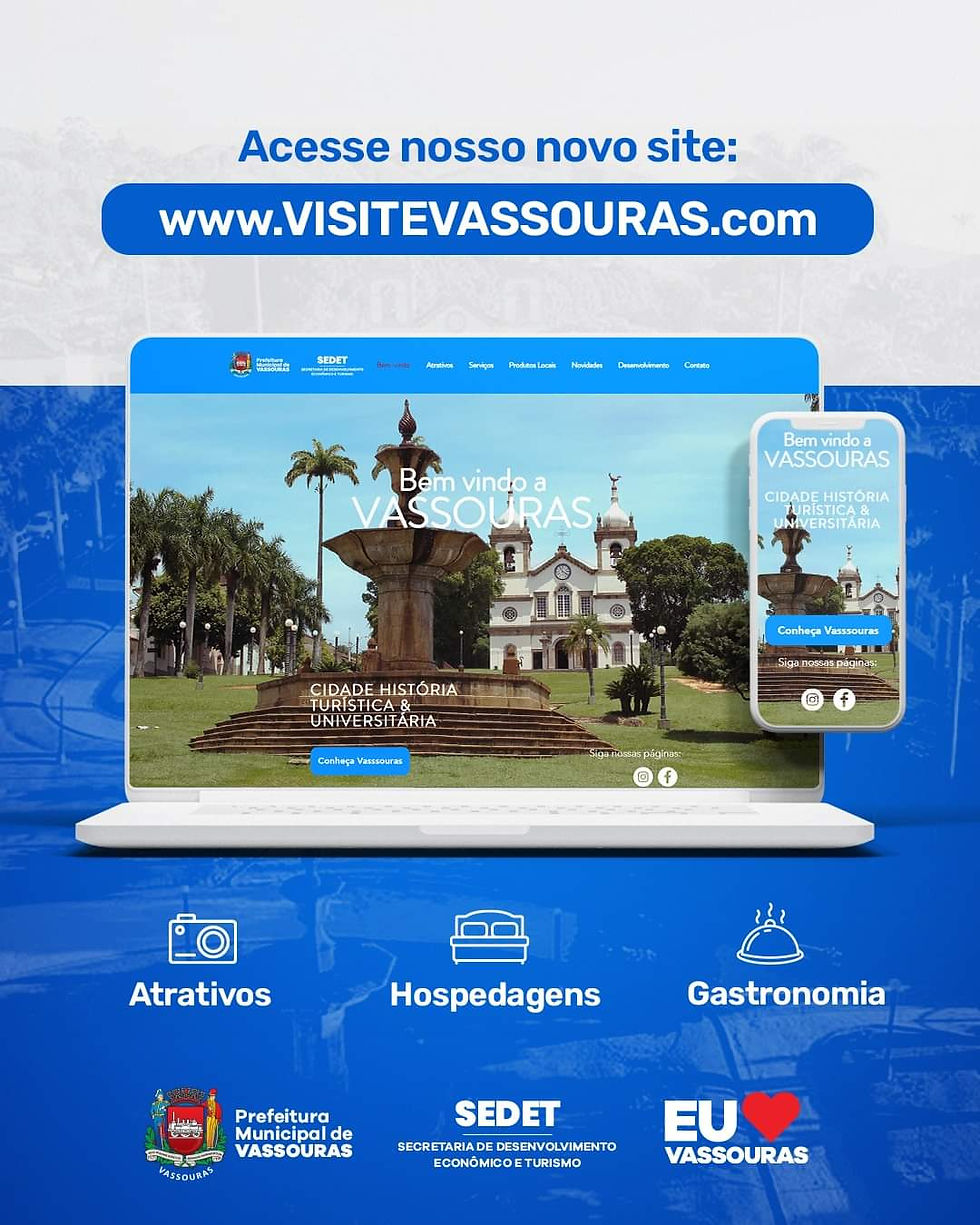 SECRETARIA DE TURISMO DE VASSOURAS LANÇA NOVO SITE