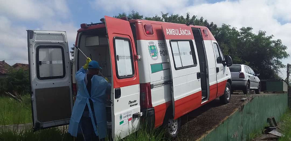 AMBULÂNCIAS PASSAM POR HIGIENIZAÇÃO E VISTORIAS EM PORTO REAL