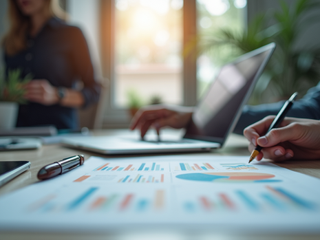 Consultants working on developing a digital transformation strategy