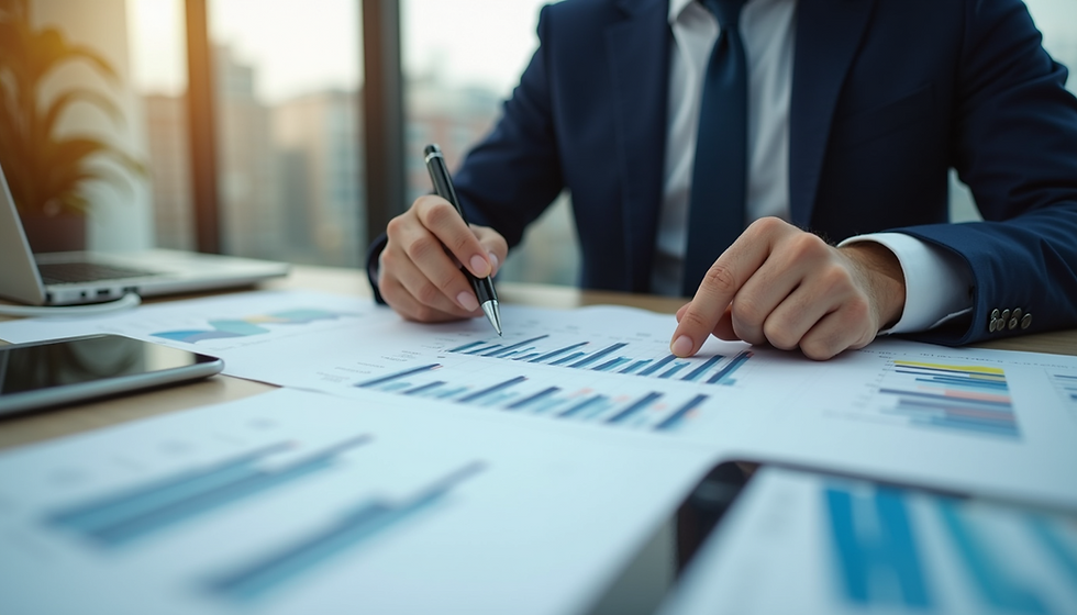 Consultant developing growth strategy plan for client