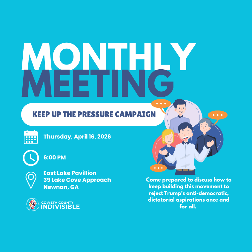 April Meeting and "Keep up the Pressure" Campaign