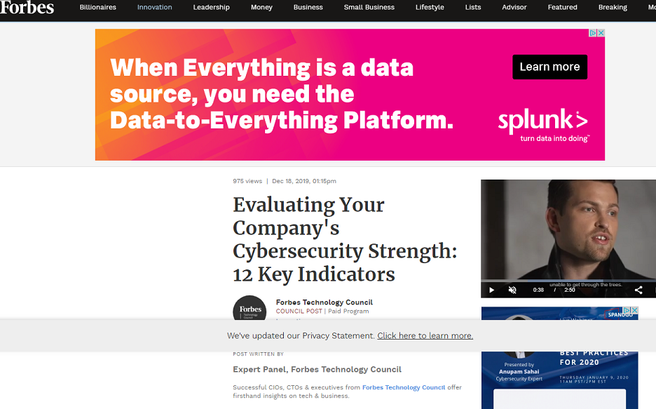 Forbes. There’s a simple test for your cyber-security posture, says Cira Apps