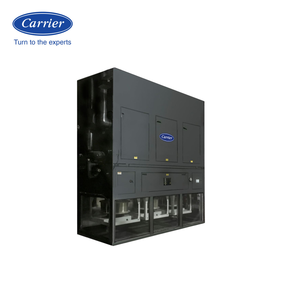 Carrier 39DC Data Center Cooling System para centros de datos, alta eficiencia y gabinete vertical, vista frontal
