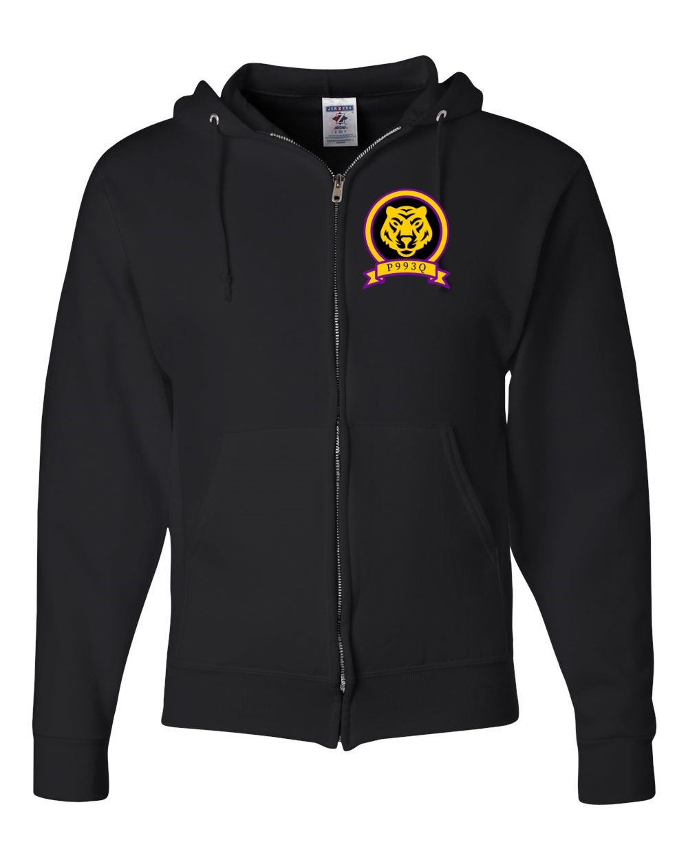 993 Black zip up Hooded Sweatshirt