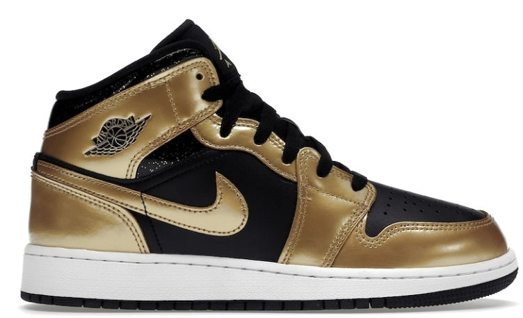 Jordan 1 Mid SE Metallic Gold Black