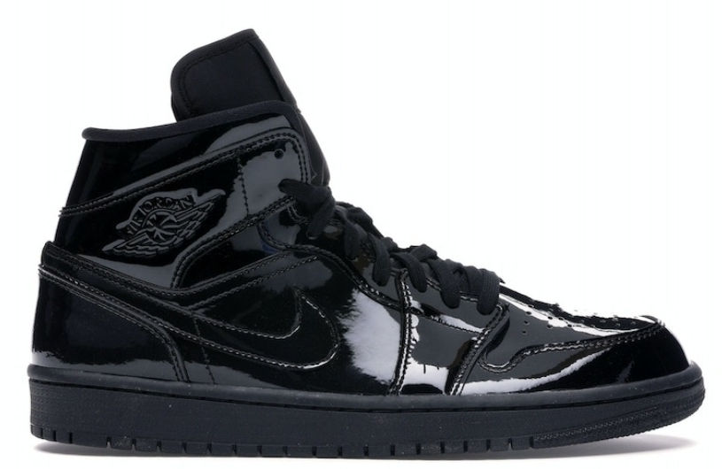Jordan 1 Mid SE Triple Black Patent