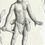 Thumbnail: tekening van Nola Hatterman te koop van een man in traditionele Surinaamse kleding in de jungle van Suriname
