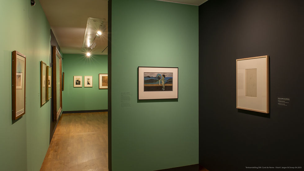 Tekening Carel de Nerée tot Babberich te koop, Symbolistisch naakt op de tentoonstelling Anders dan de Anderen in Dordrecht