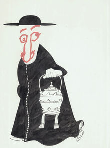 Een Max Tailleur karikatuur door Eppo Doeve, kunstwerk op papier. Schilderijen te koop bij Kunsthandel Haarlem