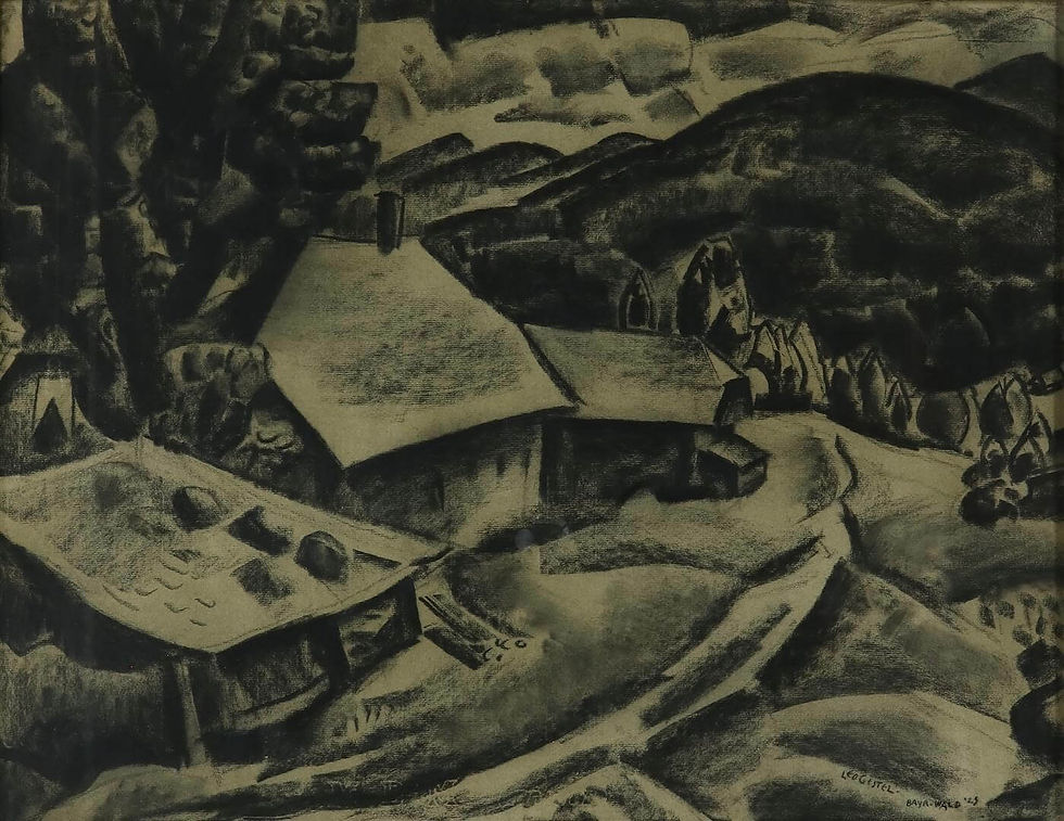 Kunstwerk van de Bergse kunstenaar Leo Gestel te koop, Beierse woud uit 1923