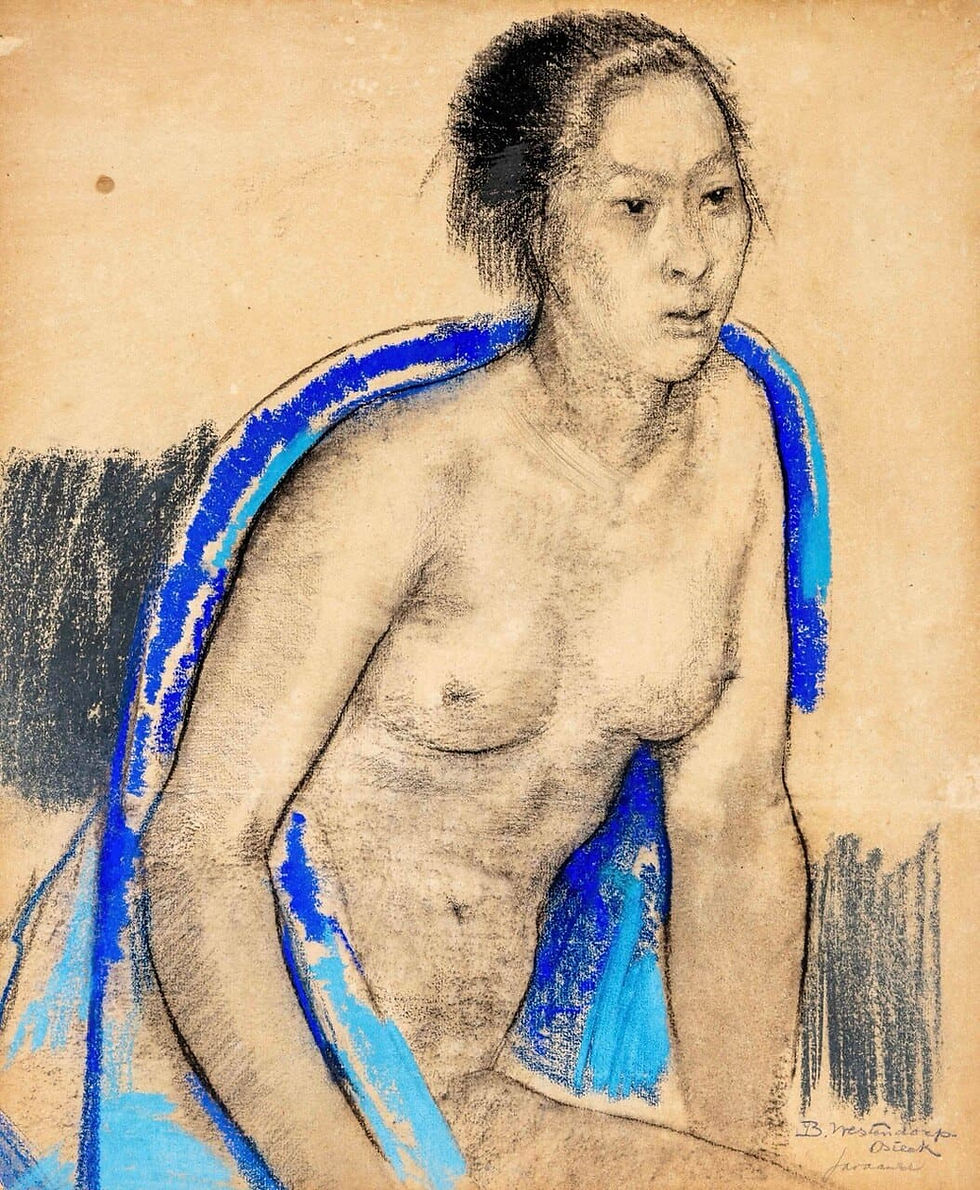 Tekening van Betsy Westendorp-Osieck te koop, Javaans naakt uit 1930