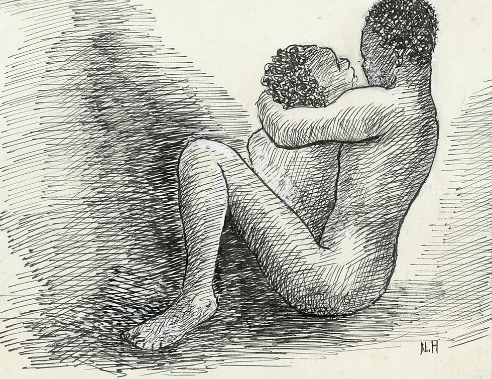 Tekening van Nola Hatterman te koop, de omhelzing