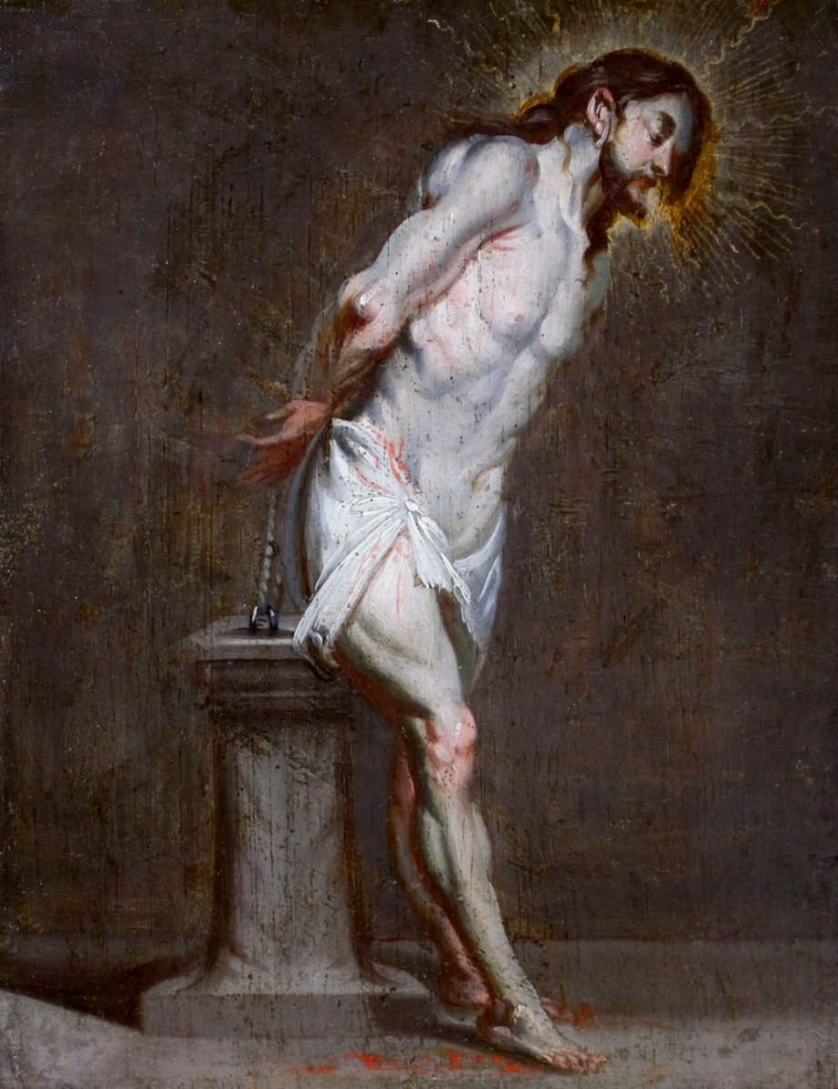 Christus vastgeketend aan een pilaar