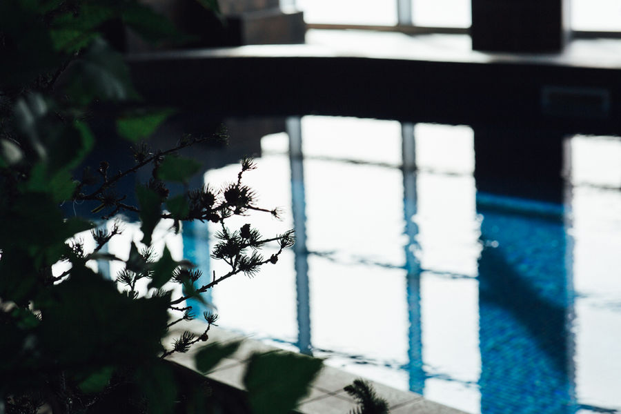 Pool & relax-området vid Hotell Lappland
