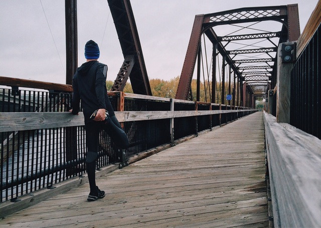 Runner stretching