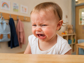 Bébé qui pleure à la crèche