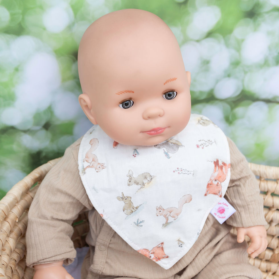 bavoir bandana naissance à 1 an bébé coton clair et nid d'abeille absorbante