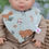 Miniature : bavoir bandana vert bébé 0 à 12 mois coton doux et dos absorbant