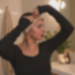 bandeau de soin ajustable porté maintien cheveux visage